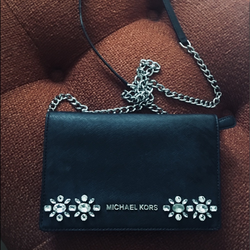 Authentic Michael Kors Crystal Flower Bag